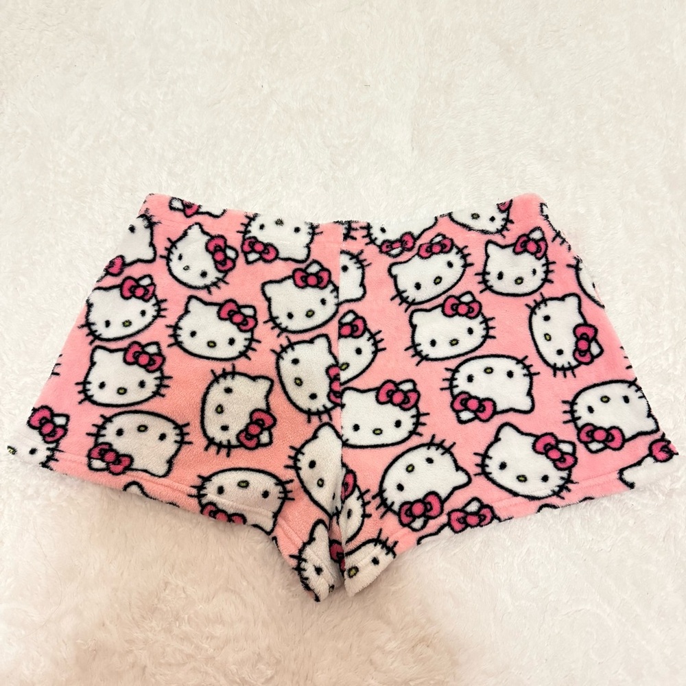Hello Kitty Pink Fleece Lounge Shorts